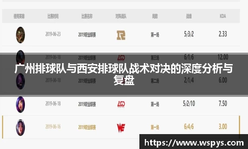 广州排球队与西安排球队战术对决的深度分析与复盘